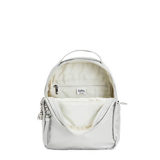 Kipling Kae Klassieke Metallic Rugzak Zilver | BE 1587VR